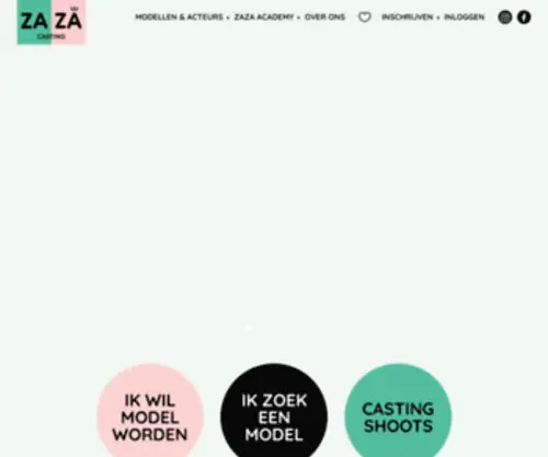 Zazacasting.nl(Welkom bij zaza casting) Screenshot
