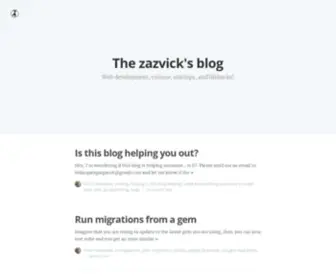 Zazvick.com(The zazvick's blog) Screenshot