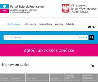 Zbiorki.gov.pl(Zbiorki) Screenshot