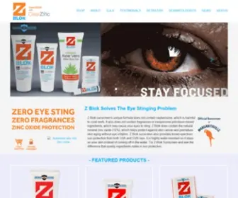 Zbloksun.com(Z Blok Sunscreen) Screenshot