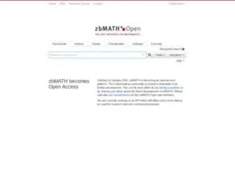 Zbmath.org(Documents Search) Screenshot
