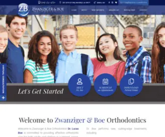 Zbortho.com(Zwanziger & Boe Orthodontics) Screenshot