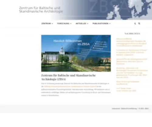 Zbsa.eu(Zentrum für Baltische und Skandinavische Archäologie (ZBSA)) Screenshot