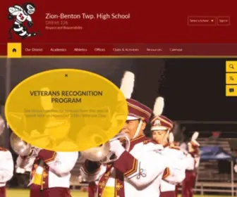 ZBTHS.org(Zion-Benton Township High School) Screenshot