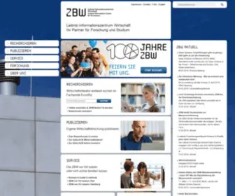 ZBW-Kiel.de(Leibniz-Informationszentrum Wirtschaft) Screenshot