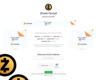 Zcashfaucet.info(Free ZEC from the ZCash Faucet) Screenshot