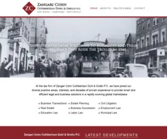 ZCclawfirm.com(Zangari Cohn Cuthbertson Duhl & Grello P.C) Screenshot