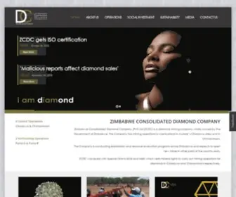 ZCDco.com(Zimbabwe Consolidated Diamond Company) Screenshot