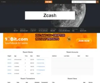 Zcha.in(Zcash Blockchain Explorer & API) Screenshot