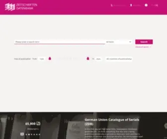 ZDB-Katalog.de(Startseite) Screenshot