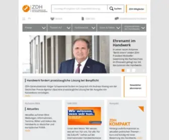 ZDH.de(Zentralverband des Deutschen Handwerks) Screenshot