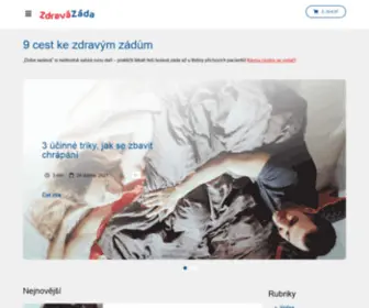 Zdravazada.cz(Jak na zdravá záda) Screenshot