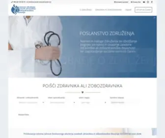 Zdravniki-Zobozdravniki.net(Strokovno združenje zasebnih zdravnikov in zobozdravnikov Slovenije) Screenshot