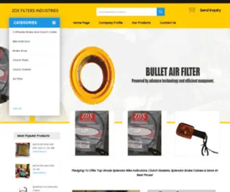 ZDxfilters.in(ZDX FILTERS INDUSTRIES) Screenshot