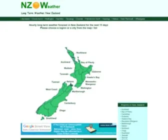 Zealandweather.com(Weather forecast in New Zealand) Screenshot