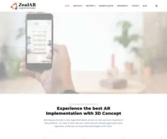 Zealar.com.au(Augmented Reality Product & Solution in AustraliaDescription) Screenshot