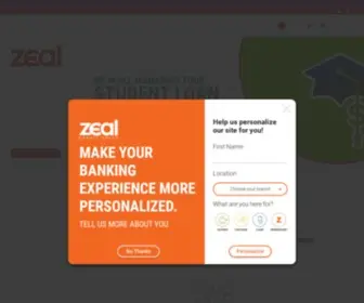 Zealcreditunionhb.org(Zeal credit card) Screenshot