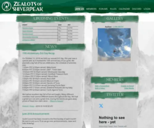Zealotsofshiverpeak.com(Zealots of Shiverpeak) Screenshot