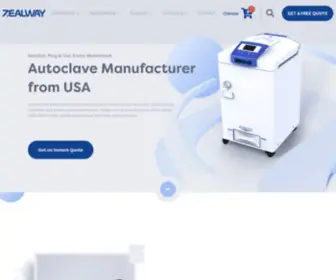 Zealway.us(Autoclave Manufacturer from USA) Screenshot