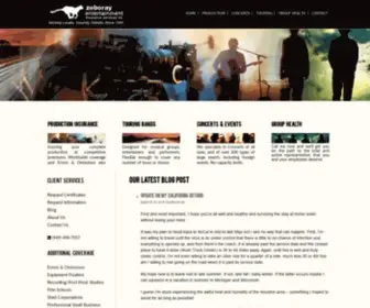 Zeboray.com(Production Insurance) Screenshot