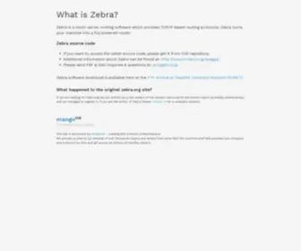 Zebra.org(Multi-server routing software) Screenshot