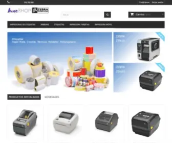 Zebraimpresoras.com(ZEBRA, Impresoras, ribbons, etiquetas, cabezales) Screenshot