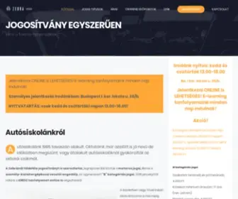 Zebrajogsi.hu(Zebrajogsi Autósiskola Budapest) Screenshot