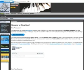 Zebrakeys.com(Free Online Piano Lessons) Screenshot