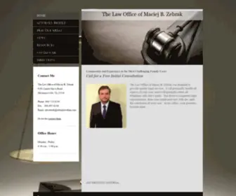 Zebraklawfirm.com(The Law Office of Maciej B Zebrak) Screenshot