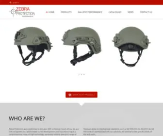 Zebraprotection.com(Zebra Armour High Quality Ballistic Products) Screenshot