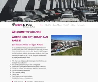 Zebraupickcarparts.co.nz(Zebra U PickZebra U Pick) Screenshot