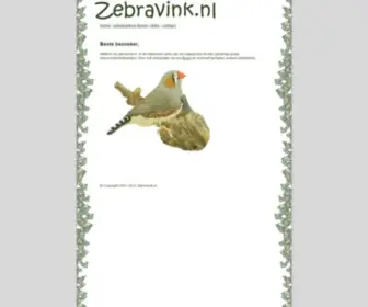 Zebravink.nl(Ontmoet zebravinken liefhebbers) Screenshot