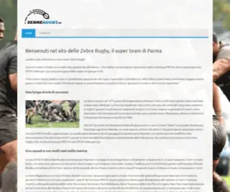Zebrerugby.eu(Esplora il sito delle Zebre Rugby per sapere tutto sul team di Parma) Screenshot