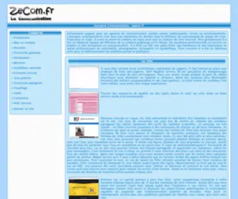 Zecom.fr(Annuaire des professionnels de la communication) Screenshot