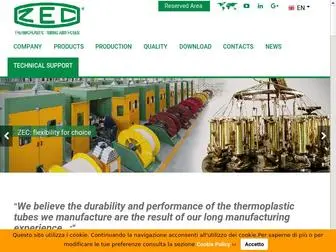 Zecspa.com(ZEC Thermoplastic tubing and hoses) Screenshot