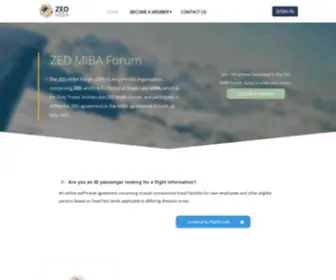 Zedmiba.org(ZED (Zonal Employee Discount Agreement for Airline Staff Travel Offices)) Screenshot