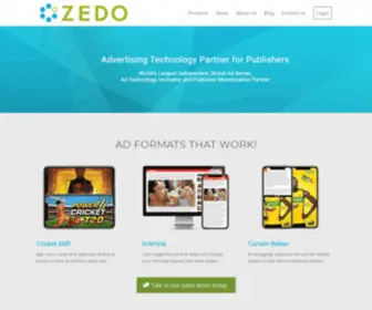 Zedo.net(Leading Global Ad Platform) Screenshot