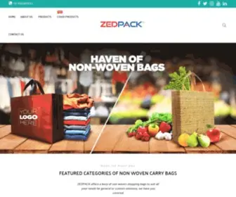 Zedpackonline.com(Non Woven fabric bags supplier and exporter in Delhi) Screenshot