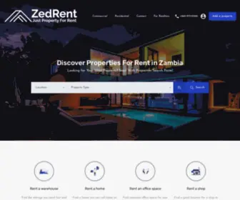 Zedrent.com(Find The Right Properties For Rent in Zambia) Screenshot