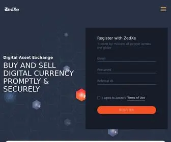 ZedXe.com(ZedXe is the best crypto coin exchange) Screenshot
