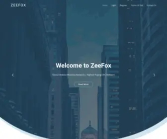 Zeefox.in(Leading Mobile Ad & Affiliate Network) Screenshot