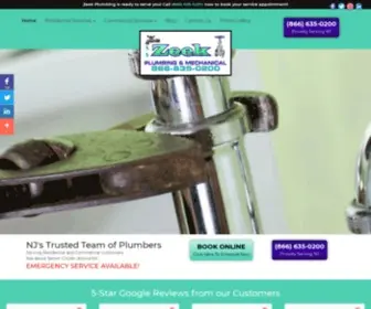 Zeekplumbing.com(Zeek Plumbing & Mechanical) Screenshot