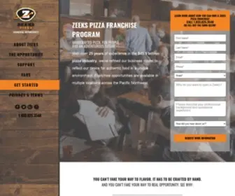 Zeekspizzafranchise.com(Zeeks Pizza) Screenshot