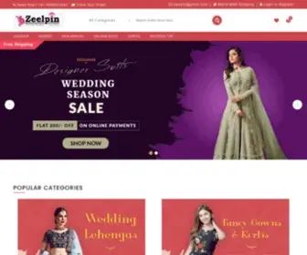 Zeelpin.com(Indian designer wear) Screenshot