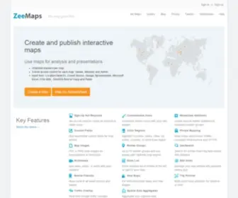 Zeemaps.com(Map creator online to make a map with multiple locations and regions) Screenshot