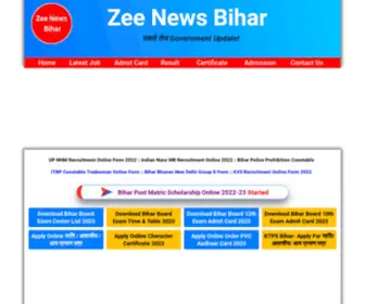 Zeenewsbihar.com(Zee News Bihar) Screenshot