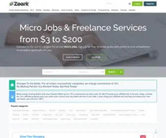 Zeerk.com(Micro Jobs & Freelance Services from $4 to $200) Screenshot