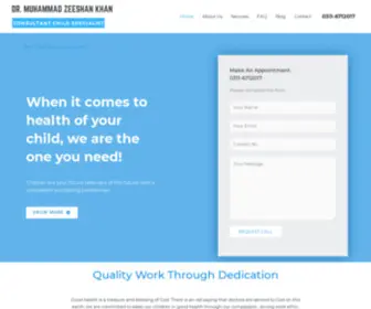Zeeshanchildhealth.com(Dr. Muhammad Zeeshan Khan) Screenshot