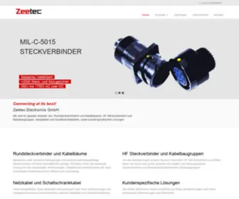 Zeetec.eu(Unddteckverbinder und Kabelbäume) Screenshot