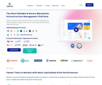 Zeeve.io(Blockchain Deployment and Management Platform) Screenshot